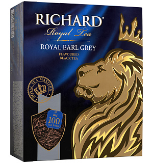 Чай Richard "Royal Earl Grey", черный, 100 пакетиков по 2г