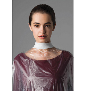 Воротнички одноразовые мягкие, белые, ЧИСТОВЬЕ КОМПЛЕКТ 200 шт., 7х40 см, спанлейс, 40 г/м2, 600-621