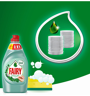 Средство для мытья посуды Fairy "Нежные руки. Чайное дерево и мята", 450мл