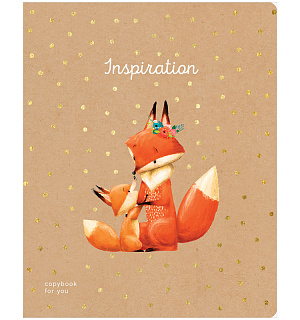 Тетрадь 48л., А5, клетка Greenwich Line "Trendy kraft", краф-картон, тиснение фольгой, 70г/м2