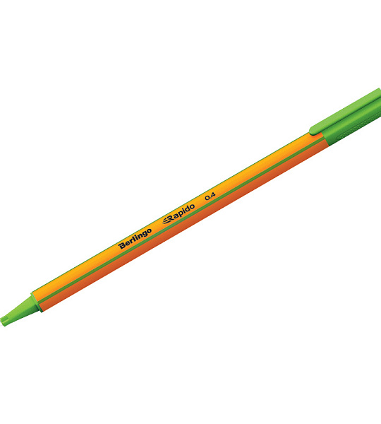 Ручка капиллярная Berlingo "Rapido" светло-зеленая, 0,4мм, трехгранная