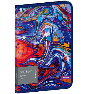 Папка на молнии Berlingo "Color Storm" А5+, 600мкм, с рисунком