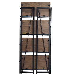 Стеллаж на металлокаркасе "BRABIX LOFT SH-001", 600х300х1250 мм, складной, цвет морёный дуб, 641228