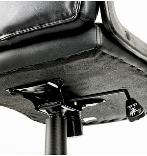 Кресло игровое Helmi HL-S06 "Highway", экокожа/ткань черная/красная