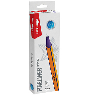 Ручка капиллярная Berlingo "Rapido" фиолетовая, 0,4мм, трехгранная