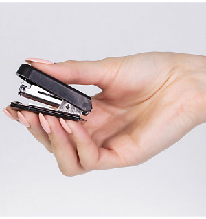 Мини-степлер №10 OfficeSpace до 7л., пластиковый корпус, черный