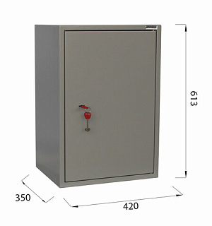 Шкаф металлический для документов BRABIX "KBS-011Т", 613х420х350 мм, 15 кг, трейзер, сварной, 291152