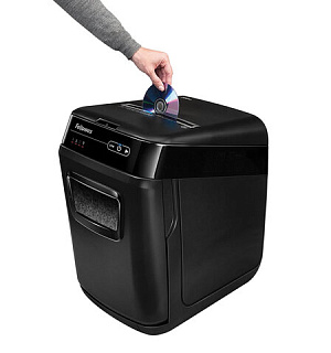 Уничтожитель (шредер) с автоподачей FELLOWES AUTOMAX 200M, 5 уровень секретности, 2x14 мм, 32 л, FS-46563