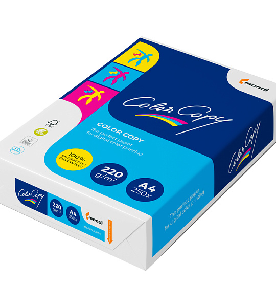 Бумага Color copy А4, 220г/м2, 250л., 161%