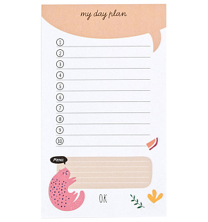 Блок для записей (To Do list) MESHU 10,0*17,0см, 50л., "Meow", на склейке