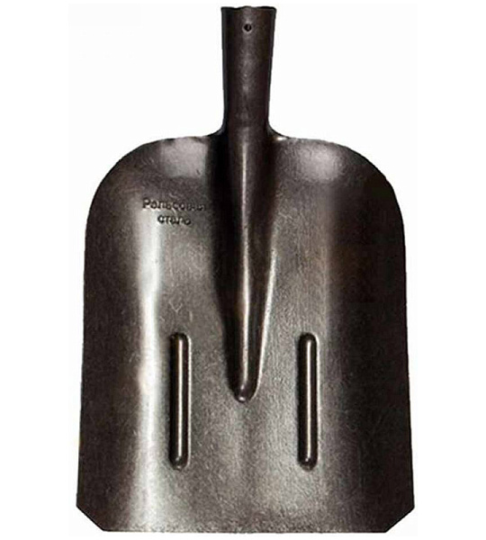 Лопата совковая ЛСП S504-5, рельс.сталь, с ребрами жесткости, 22*30см, без черенка