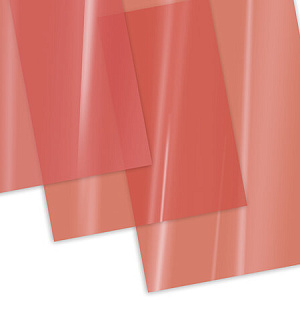 Обложки пластиковые для переплета А4, КОМПЛЕКТ 100 штук, 150 мкм, прозрачно-красные, BRAUBERG, 530937