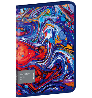 Папка на молнии Berlingo "Color Storm" А4, 600мкм, с рисунком