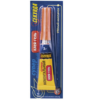 Клей-гель моментальный СЕКУНДА, 3 г, отрывная мультикарта, 403-176