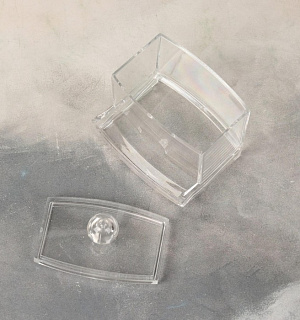 Органайзер для хранения ватных палочек, 9 × 10 × 7 см, цвет прозрачный