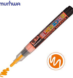 Маркер меловой MunHwa "Black Board Marker" оранжевый, 3мм, водная основа