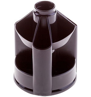 Настольная подставка СТАММ "Mini Desk", вращающаяся, черный