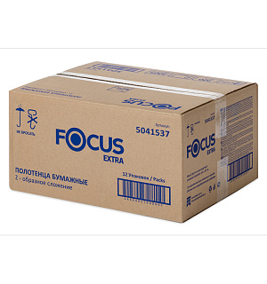 Полотенца бумажные лист. Focus (Z-сл) 2-слойные, 200л/пач. 20*24см, белые
