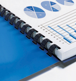 Пружины пластиковые для переплета, КОМПЛЕКТ 100 шт., 8 мм (для сшивания 21-40 л.), черные, BRAUBERG, 530811