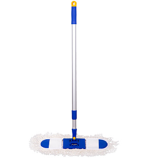 Швабра-рамка OfficeClean Professional, алюм. ручка 75-130см, насадка МОП хлопок (карманы) 40см