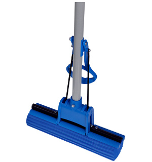 Швабра самоотжимная OfficeClean Professional с губ.насадкой, ПВА 27см, ролик. отжим, телеск. ручка 70-125