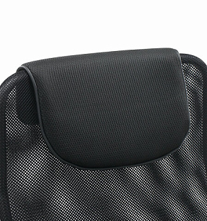 Кресло офисное BRABIX "Fit EX-514", с подголовником, хром, черное, 531949