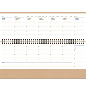 Планинг недатированный, 64л., 330*130мм, кожзам, Berlingo "Vivella Prestige", бежевый