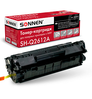 Картридж лазерный SONNEN (SH-Q2612A) для HP LaserJet 1018/3052/М1005, ВЫСШЕЕ КАЧЕСТВО, ресурс 2000 стр., 362425