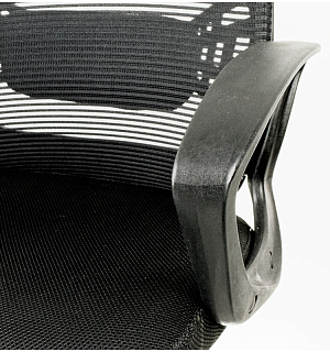 Кресло руководителя Helmi HL-E30 "Ergo" LT, регулируемые подголовник и поясничный упор, ткань черная