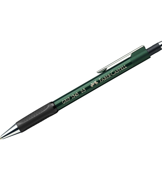 Карандаш механический Faber-Castell "Grip 1345" 0,5мм, B, грип, с ласт., автоподача грифеля, зеленый
