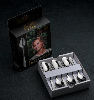 Набор кофейных ложек «Юлия Высоцкая», 6 шт