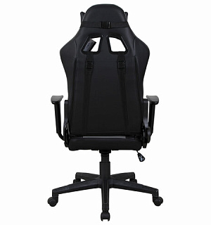 Кресло компьютерное BRABIX "GT Racer GM-100", две подушки, экокожа, черное/серое, 531926