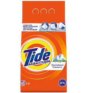 Порошок для машинной стирки Tide "Альпийская свежесть", 3кг