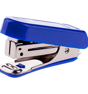 Мини-степлер №10 OfficeSpace до 7л., пластиковый корпус, синий