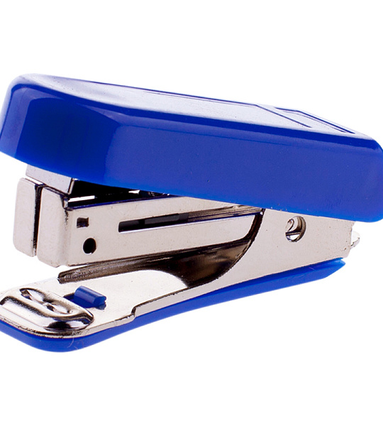 Мини-степлер №10 OfficeSpace до 7л., пластиковый корпус, синий