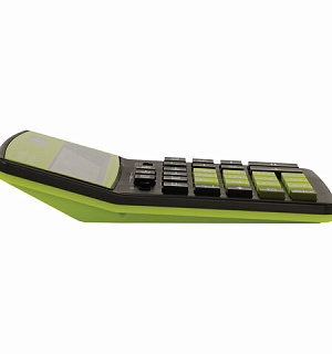 Калькулятор настольный BRAUBERG EXTRA COLOR-12-BKLG (206x155 мм), 12 разрядов, двойное питание, ЧЕРНО-САЛАТОВЫЙ, 250477