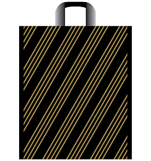 Пакет с петлевой ручкой Артпласт "Золотая полоса", 38*45+4см, 35мкм