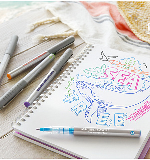 Ручка-роллер Faber-Castell "Free Ink" синяя, 0,7 мм, одноразовая