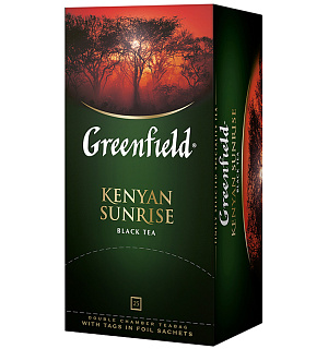 Чай Greenfield "Kenyan Sunrise", черный, 25 фольг. пакетиков по 2г