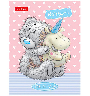 Блокнот А7 48л. на склейке Hatber "MeToYou", 3-х цветный блок