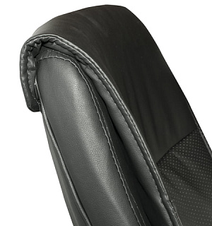 Кресло офисное BRABIX "Space EX-508", экокожа, хром, черное, 530860