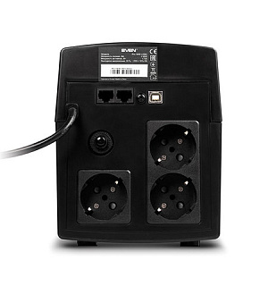 Источник бесперебойного питания SVEN Pro 1000, 1000VA (720W), 3 евророзетки, 2 розетки RJ45, SV-013868