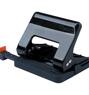 Дырокол энергосберегающий Berlingo "Smart Technology" 15л., металлический, фиксатор, линейка, черный