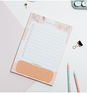 Блок для записей (To Do list) MESHU 14,8*21,0см (А5), 50л., "Terracotta", на склейке