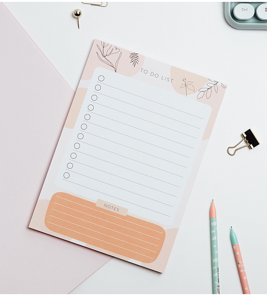 Блок для записей (To Do list) MESHU 14,8*21,0см (А5), 50л., "Terracotta", на склейке
