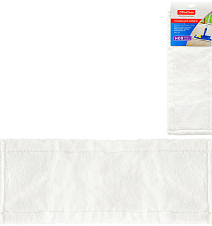 Насадка МОП для швабры OfficeClean Professional карманы\уши, 40*12см, микрофибра, белая