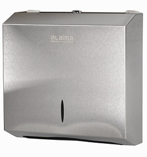 Диспенсер для полотенец LAIMA PROFESSIONAL INOX, (Система H2) Z-сложения, нержавеющая сталь, матовый, 605694
