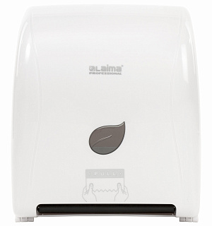 Диспенсер для полотенец в рулонах LAIMA PROFESSIONAL ECO (Система Н1), механический, белый, ABS-пластик, 606550