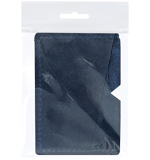 Кардхолдер OfficeSpace, 3 отделения, 10*7см, натуральная кожа, темно-синий