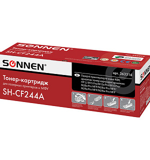 Картридж лазерный SONNEN (SH-CF244A) для HP LaserJet Pro M15/16; MFP M28/29, ресурс 1000 страниц, 363316